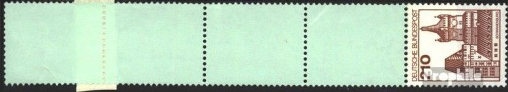 Briefmarken BRD (BR.Deutschland) 1978 Mi 998R Endfünferstreifen postfrisch Burgen und Schlösser