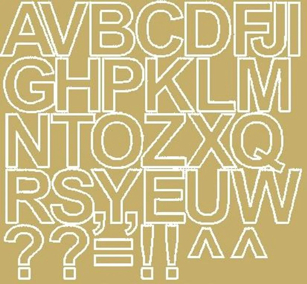 Adesivi con Lettere Autoadesivi 4 cm Oro Lucido - Vinile Premium DIY