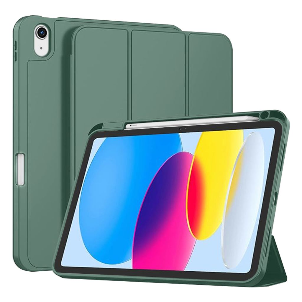 Techsuit Flex Trifold Tablet-Hülle mit Pencil-Halter für Apple iPad 2022 - Grün