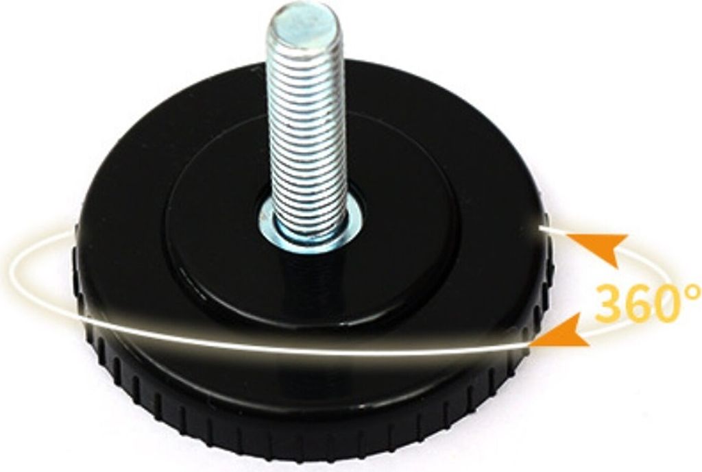 8 x Möbelfüße verstellbar schwarz M8 | Nivellierfüße Bodenschutz | Regulierschraube | Möbelgleiter drehbar - Gewindegleiter | Stellschraube |...