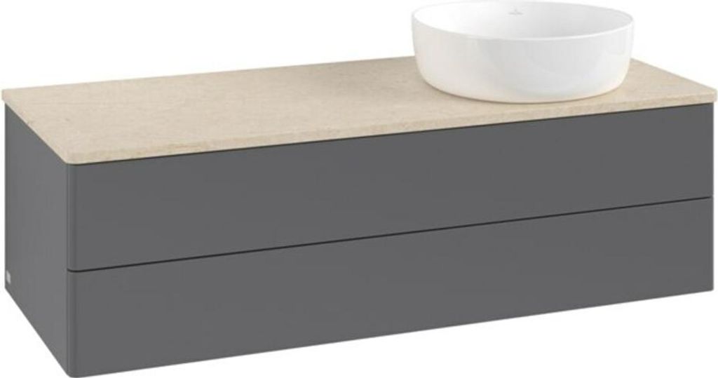 V&B Waschtischunterschrank ohne Frontstruktur, mit Beleuchtung Antao 120x36x50cm, WBP botti., Anthrac. m Lac