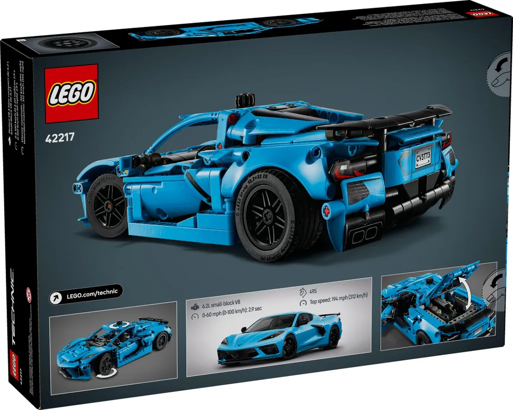 Chevrolet Corvette Stingray LEGO Technic 42217 avec Moteur Mobile V8 - 14