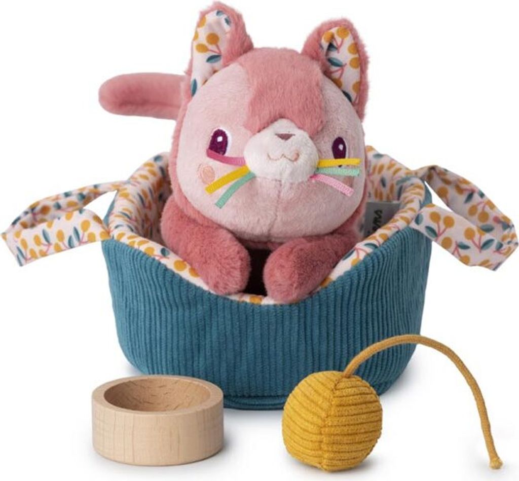 Lilliputiens Baby Rassel Jeanne Le Chat - Sensorisches Spielzeug Mit Beißring & Spiegel Ab 3 Monaten