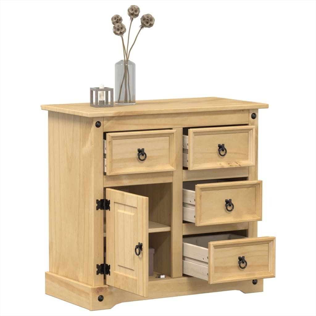 vidaXL Credenza  80x40x75 cm in legno di pino massiccio Immagine del prodotto 