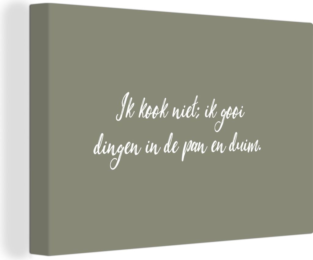 OneMillionCanvasses - Leinwandbilder - 140x90 cm, Sprichwörter - Ich koche nicht - Zitate - Humor - Kochen, Wandbilder Kunstdruck Wanddekoration...