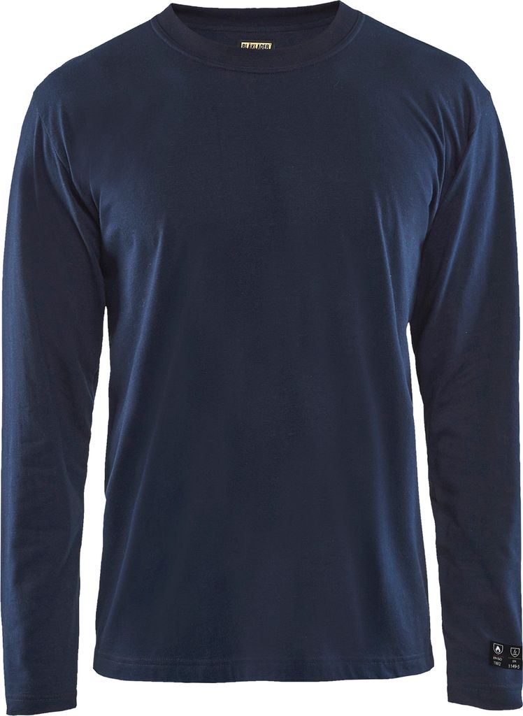 Blakläder Flammschutz-Langarm-Shirt, marineblau, Uni-Größe: L