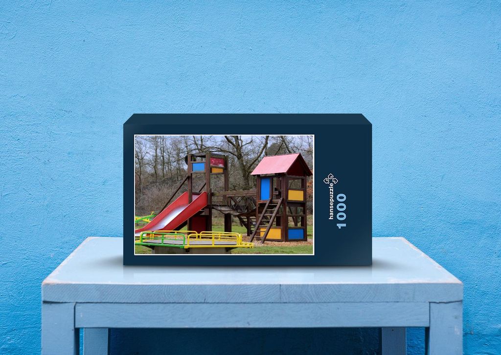 hansepuzzle 21520 - Spielplatz Puzzle, 1000 Teile, Sport, 60,0 x 46,0cm mit hochwertiger Aufbewahrung, Kartonbox und wiederverschließbarem Beutel