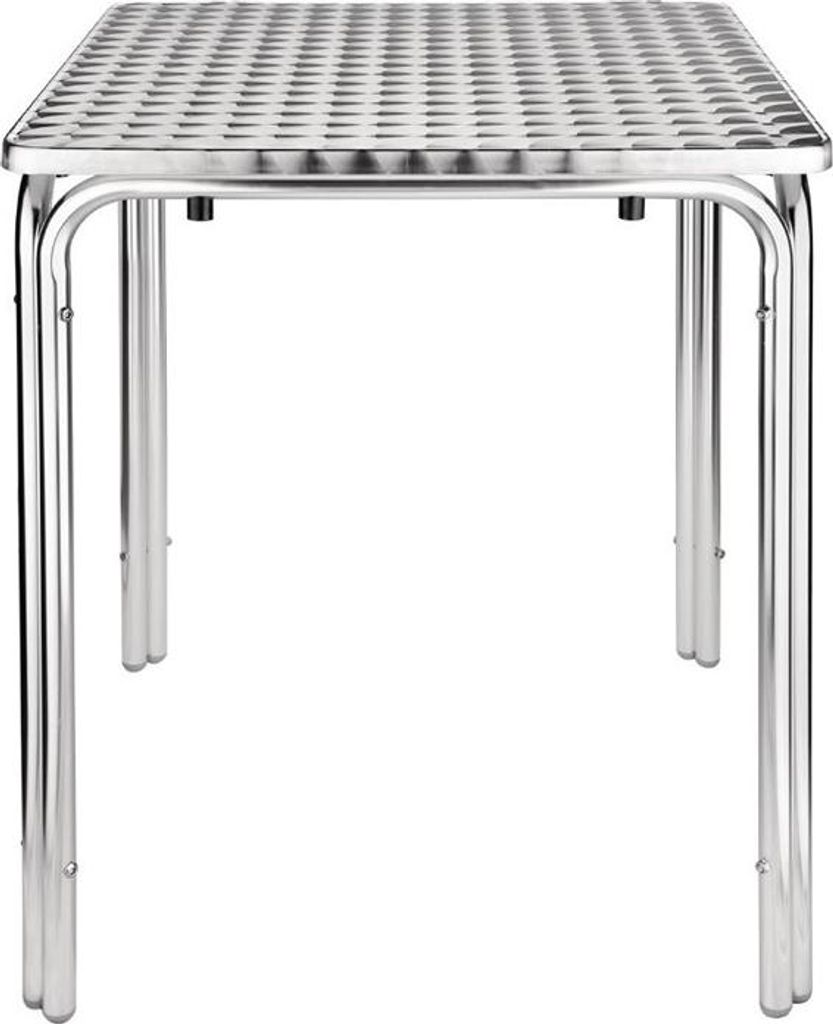 Bolero quadratischer Bistrotisch Edelstahl 4 Beine 60cm