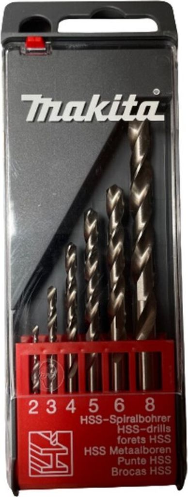 Makita HSS-Spiralbohrer-Set P-54106 Metallbohrer 6tlg. Ø 2 3 4 5 6 8 mm