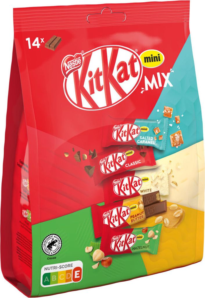 KitKat Mini Mix 14 balených chrumkavých oblátok s náplňou Obrázok produktu 