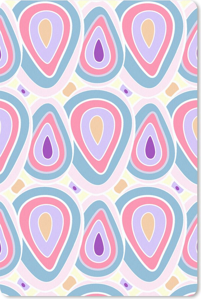 MuchoWow Mauspad Mousepad Muster - Achat - Retro - Lila 18x27 cm - Mousepads - Maus Mat - Pad - Mausunterlage