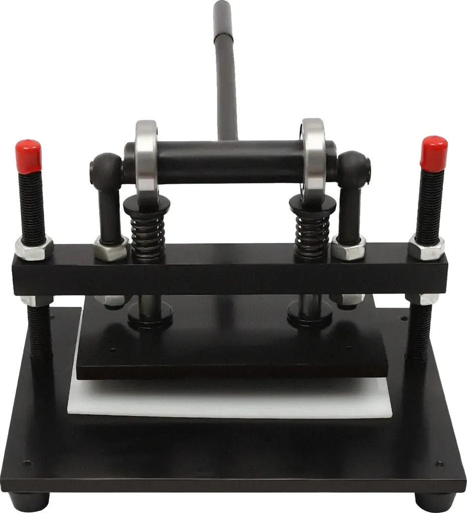 Machine d'estampage cuir noir robuste à pression variable pour artisans