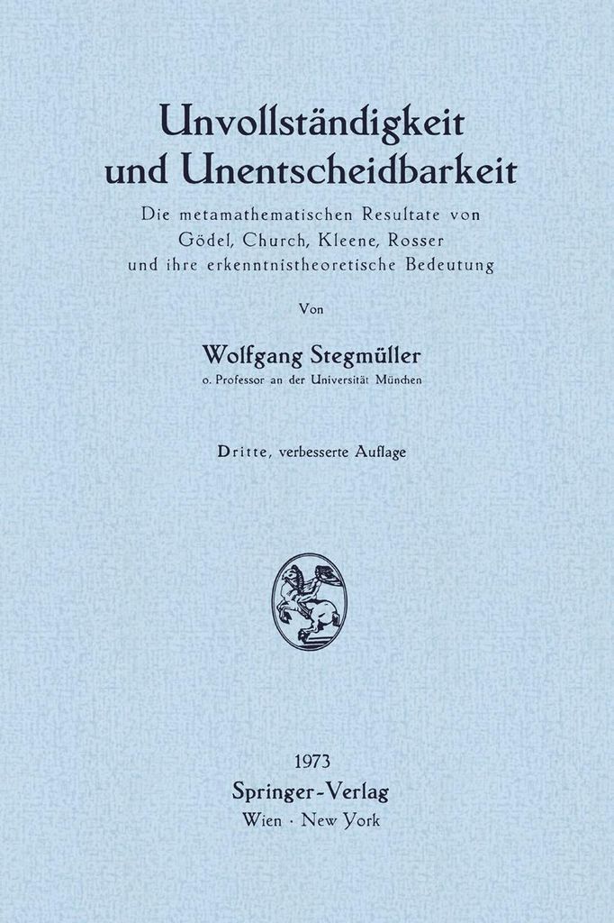 Unvollständigkeit und Unentscheidbarkeit