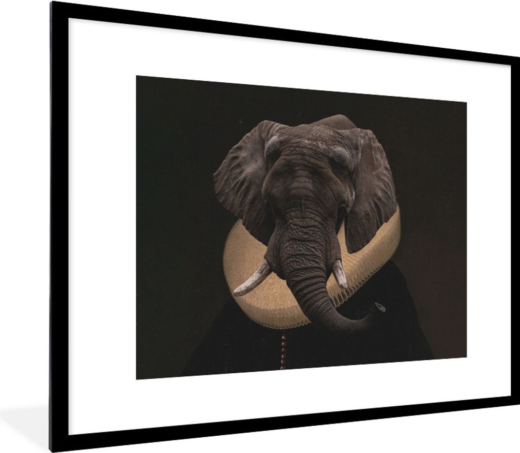 MuchoWow® Gerahmtes Poster Malerei - Tierkopf - Alte Produktbild 