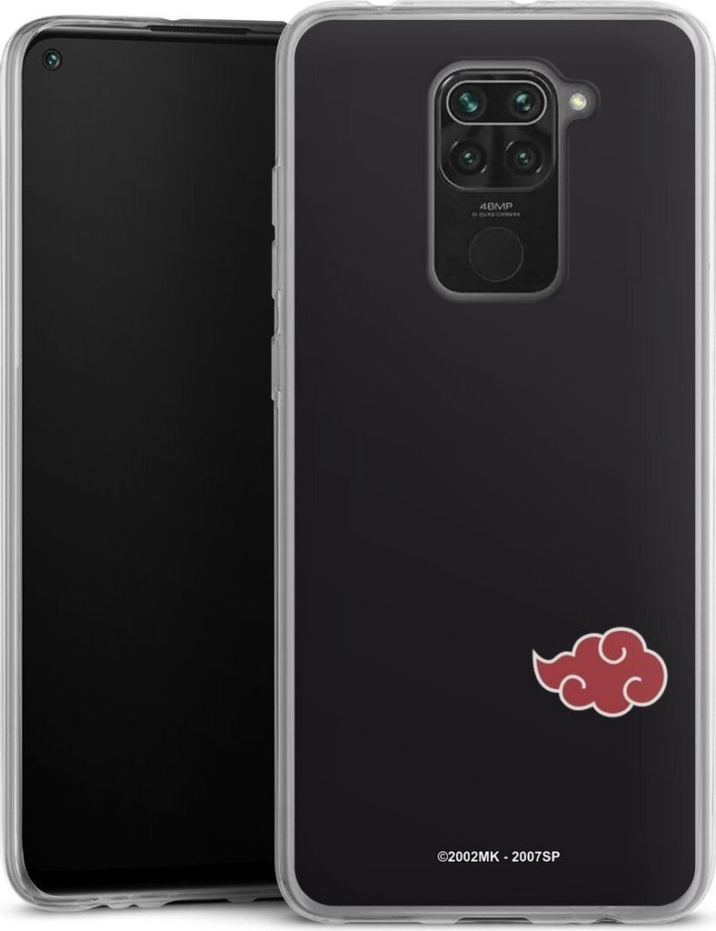 DeinDesign Slim Hülle für Xiaomi Redmi Note 9 Silikon Case Ultra Dünn Handyhülle Naruto Shippuden Offizielles Lizenzprodukt Akatsuki