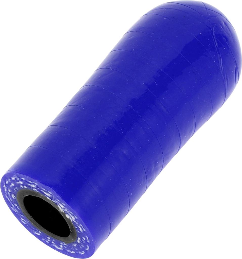 1 Stück 30mm L 8mm/0.31" ID Schwarz Blau Auto Silikon Gummischlauch Endkappe Silikon Verstärkte Blindkappe für Bypass-Rohr Universal