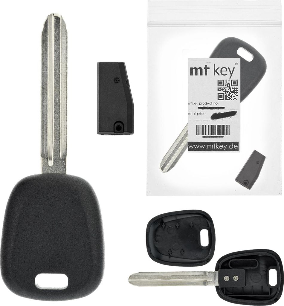 MT-KEY Auto Zünd Schlüssel Rohling SZ22 + ID65 Transponder Wegfahrsperre kompatibel mit Suzuki Liana 01-05
