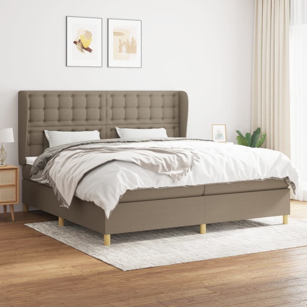 Maison Exclusive - Boxspringbett mit Matratze Taupe 200x200 cm Stoff