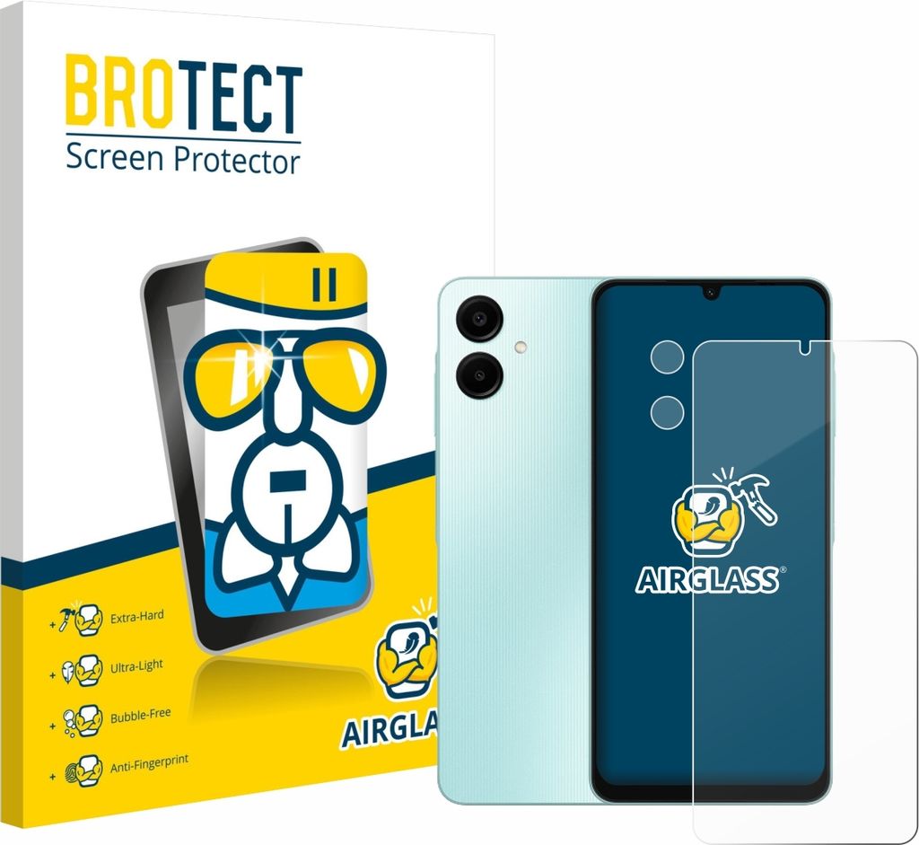 BROTECT Schutzglas für Samsung Galaxy A06 5G (Display+Kamera) Schutzfolie Panzer Folie Glas Display Schutz klar