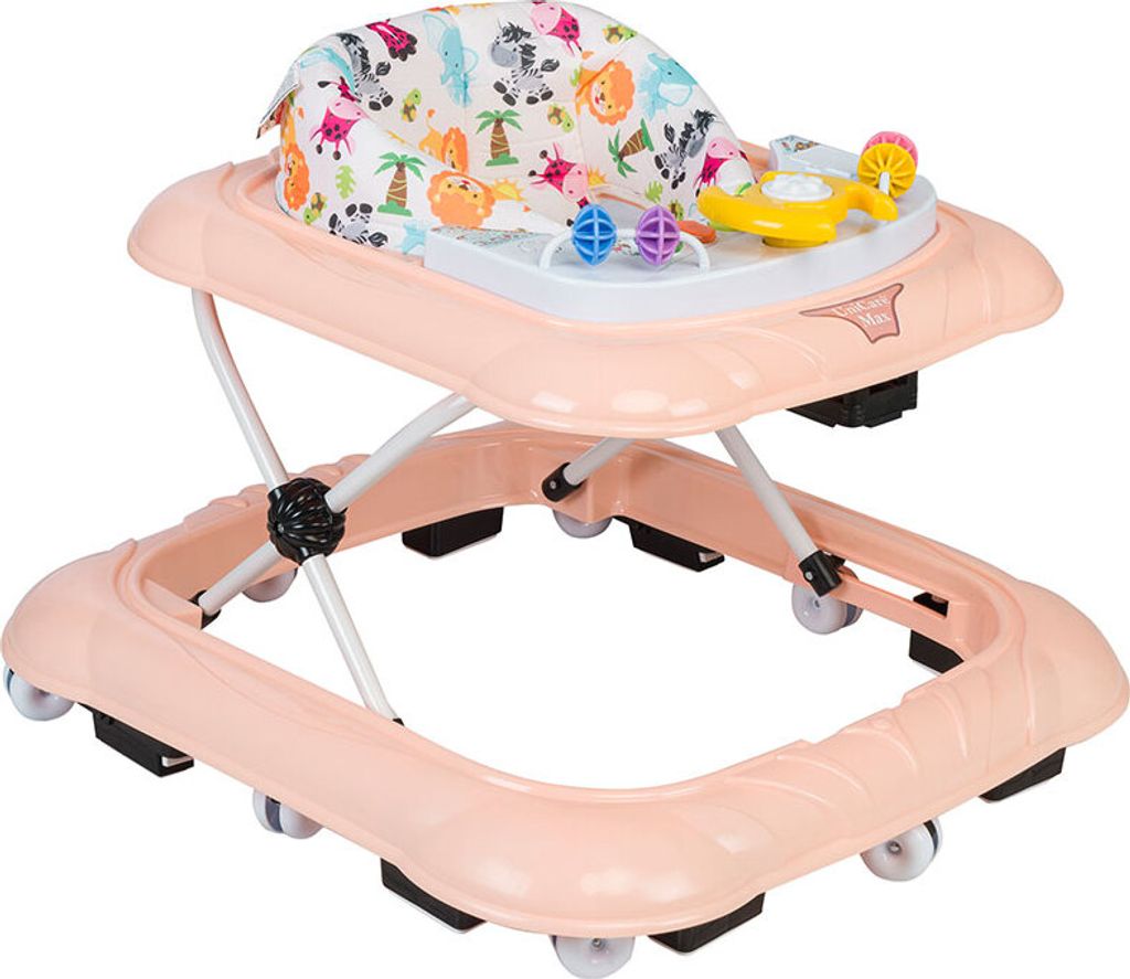Baby Gehwagen Gehfrei Lauflernwagen Babywalker Lauflernhilfe Alpina, Farbe:Lachs
