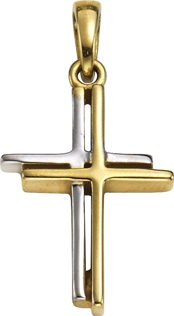 F Anhänger 585/- Gold 2,2cm mehrfarbig 371340646-1