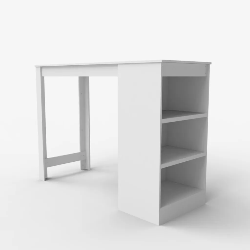Table bar Petra 103 cm : la solution gain de place avec étagères
