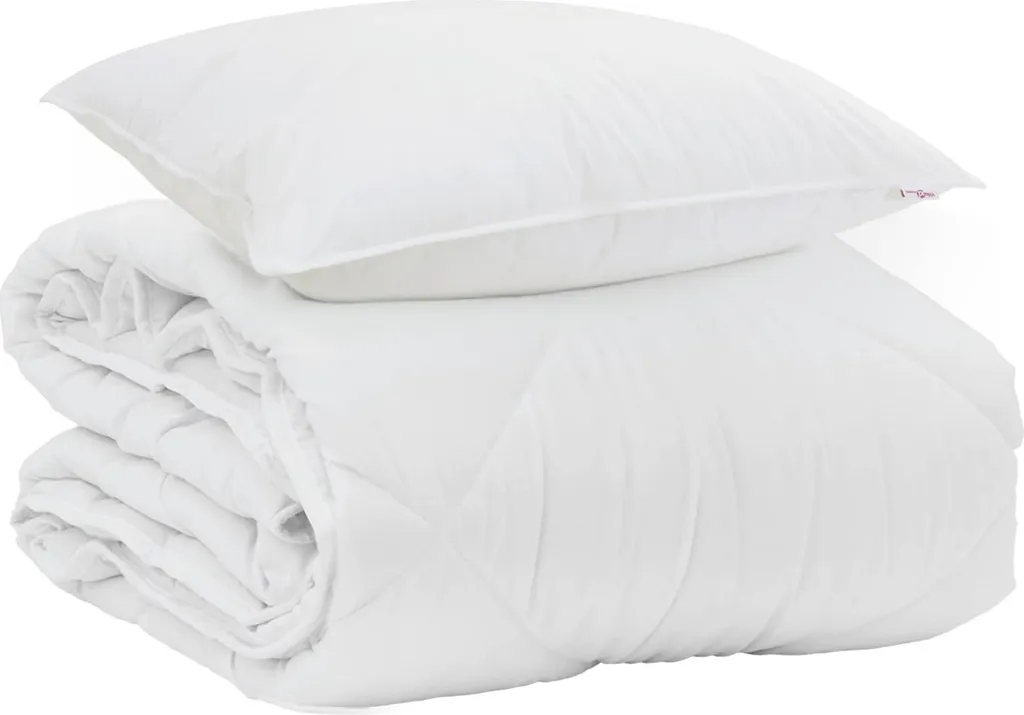 Set Notte Serena vidaXL: Piumino Estivo Bianco e Cuscino Morbido