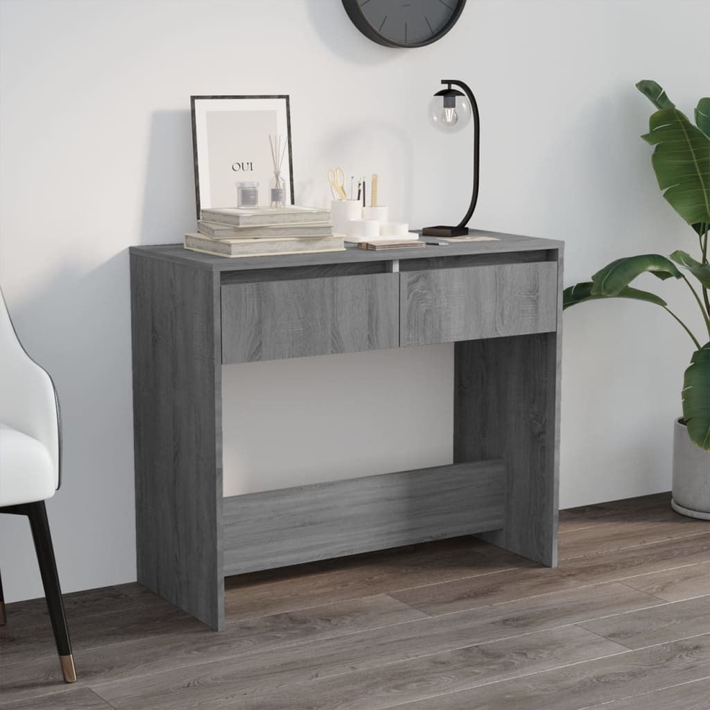 The Living Store Konsolentisch Grau Sonoma 89x41x76,5 cm Holzwerkstoff