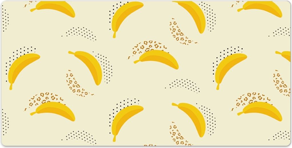 Laptop Schreibtischmatte - 120x60 cm - Mauspad - Tischunterlage - Bananen -Punkt -Patches