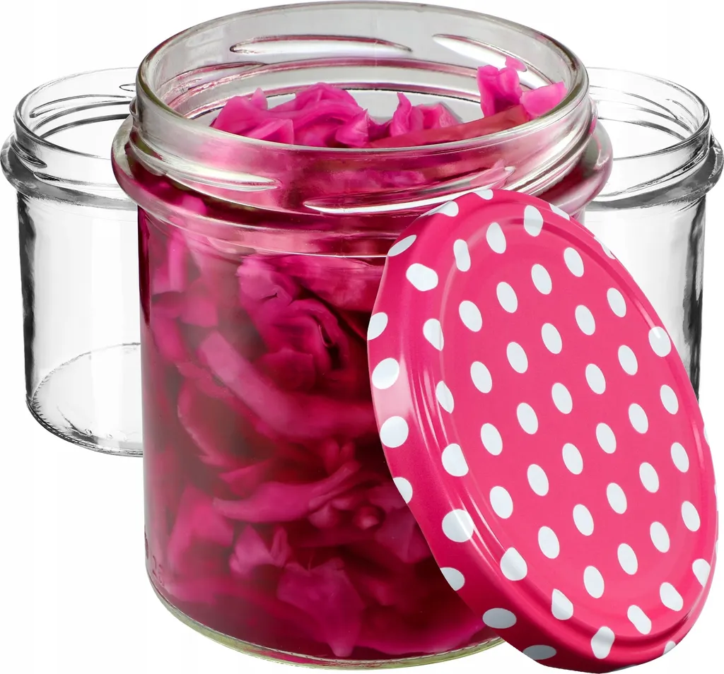 Vasetti per marmellata KADAX 350ml, fi82 mm, vasetti per conserve con coperchio a vite, vasetti per miele, vasetti per conserve