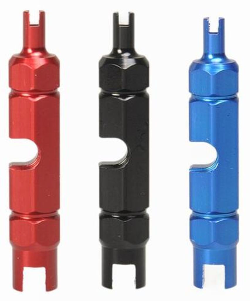 Drei-stufiger Ventilkernentferner für Schrader- und Presta- Ventile - Ideal für Mountainbikes und Rennräder - Einfache Reifenreparatur und -pflege