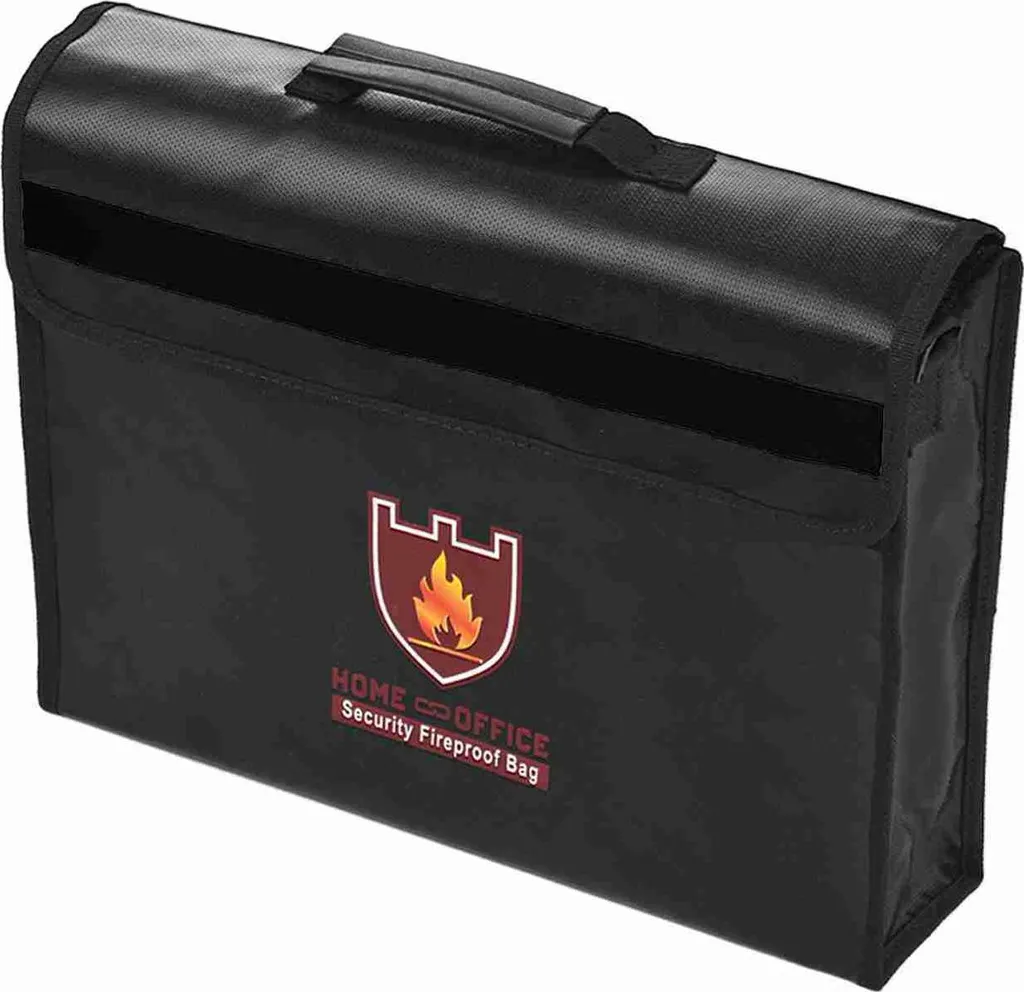 Sac à dossiers ignifugé noir haute protection pour documents format A4 - 3