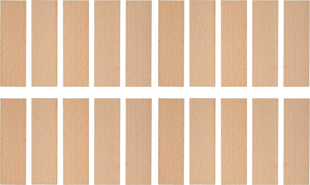 Holzdochte für Kerzen, 100 x 30 x 1 mm, 20 Stück