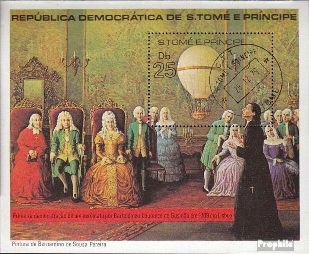 Briefmarken Sao Tome e Principe 1979 Mi Block42 (kompl.Ausg.) gestempelt Geschichte der Luftfahrt - Ballons