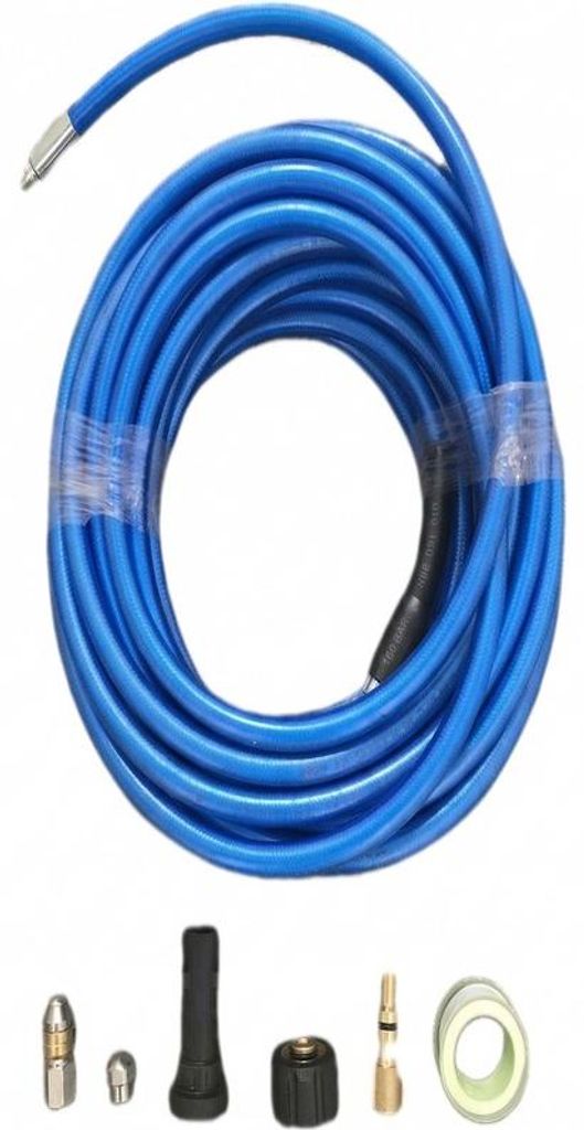 JustValue Abwasserschlauch 20 m passend für Kärcher K2–K7 – Lichtblau