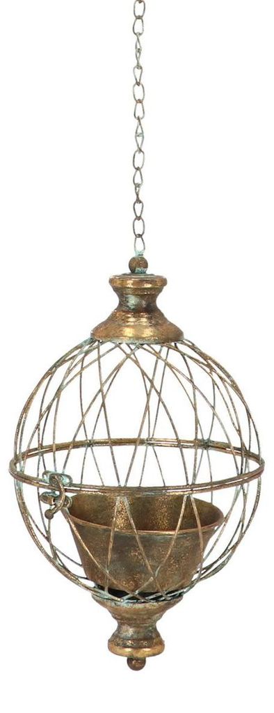 Závěsná lampa Esschert Design, závěsný květináč, kovový Obrázek produktu 