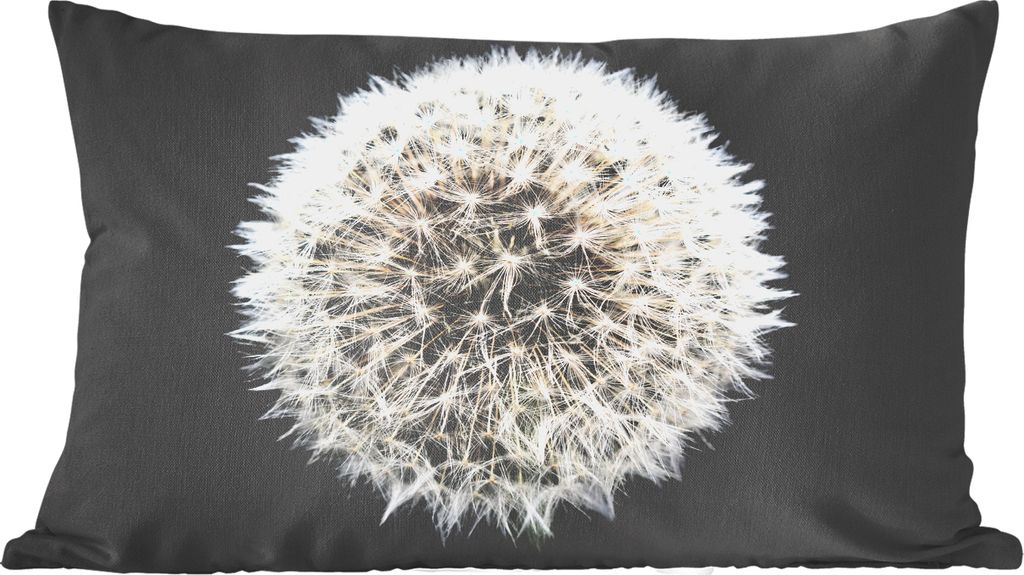 MuchoWow Zierkissen Sofakissen Wohnzimmer Dekokissen 50x30 cm Foto des Kopfes einer Pusteblume - Wohnzimmerdekoration - Polster mit Photo
