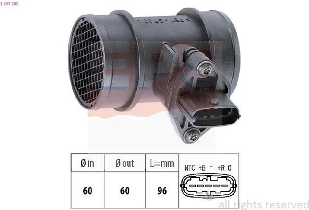 EPS 1.991.285 Luftmassenmesser LMM für OPEL Corsa C Schrägheck (X01) Luftmengenmesser