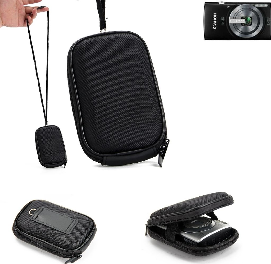 K-S-Trade Hardcase Kamera-Tasche Foto-Tasche kompatibel mit Canon IXUS 160 für Kompaktkamera Gürteltasche Case Schutz-Hülle