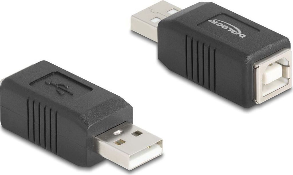 DELOCK Adapter USB 2.0 A Stecker zu B Buchse