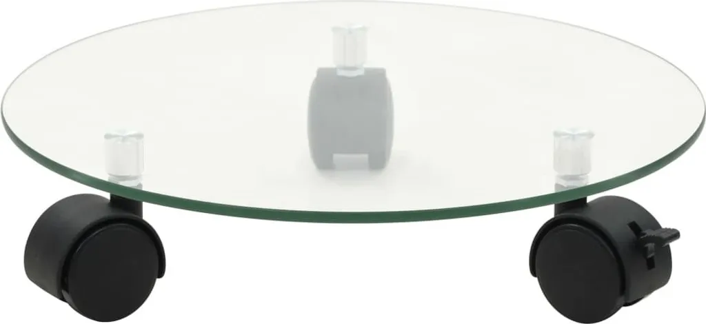Socle roulant pour plante 28 cm verre pour éviter les traces au sol