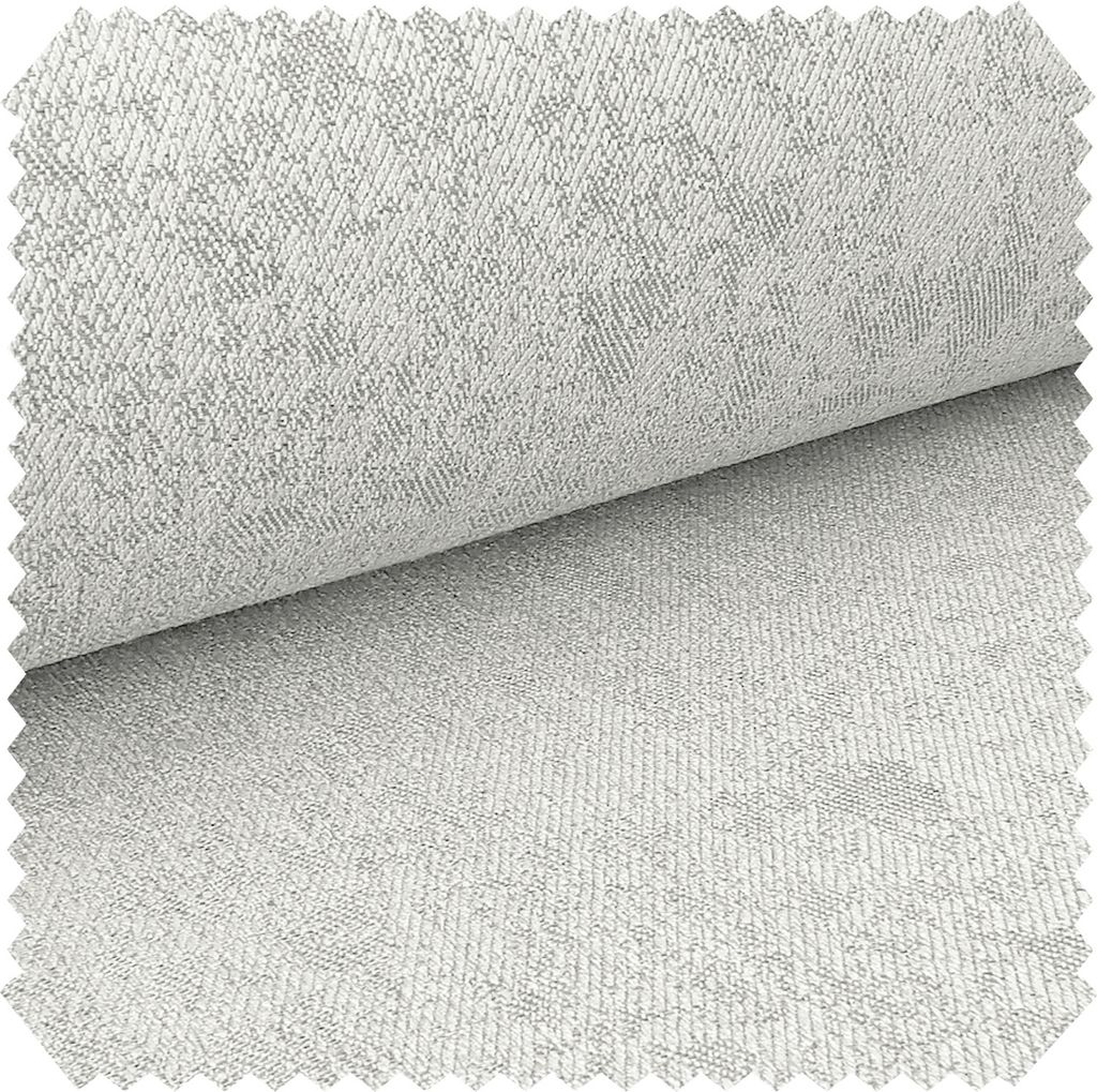 novely KAMEN Melange Möbelstoff - Polsterstoff mit Glow-Effekt - Robuster Bezugsstoff - Pflegeleichte Meterware 1 lfm - Farbe: 01 Weißgrau