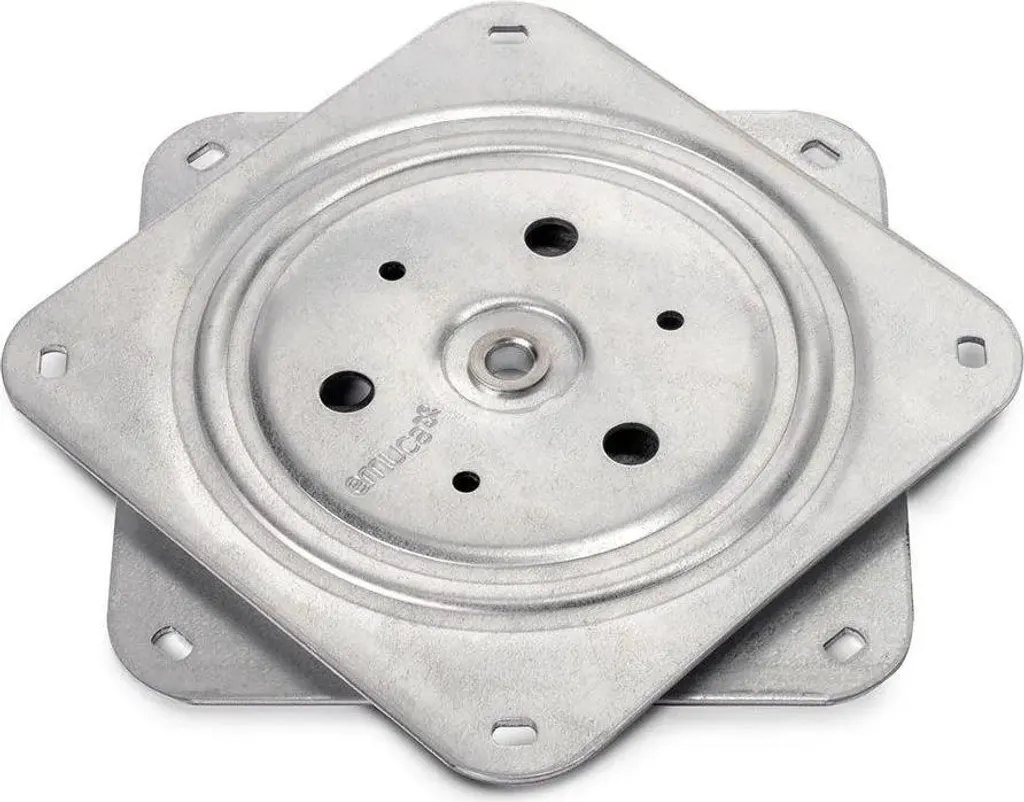 Platine pivotante 360 degrés en acier zingué 100kg - Robustesse et fluidité