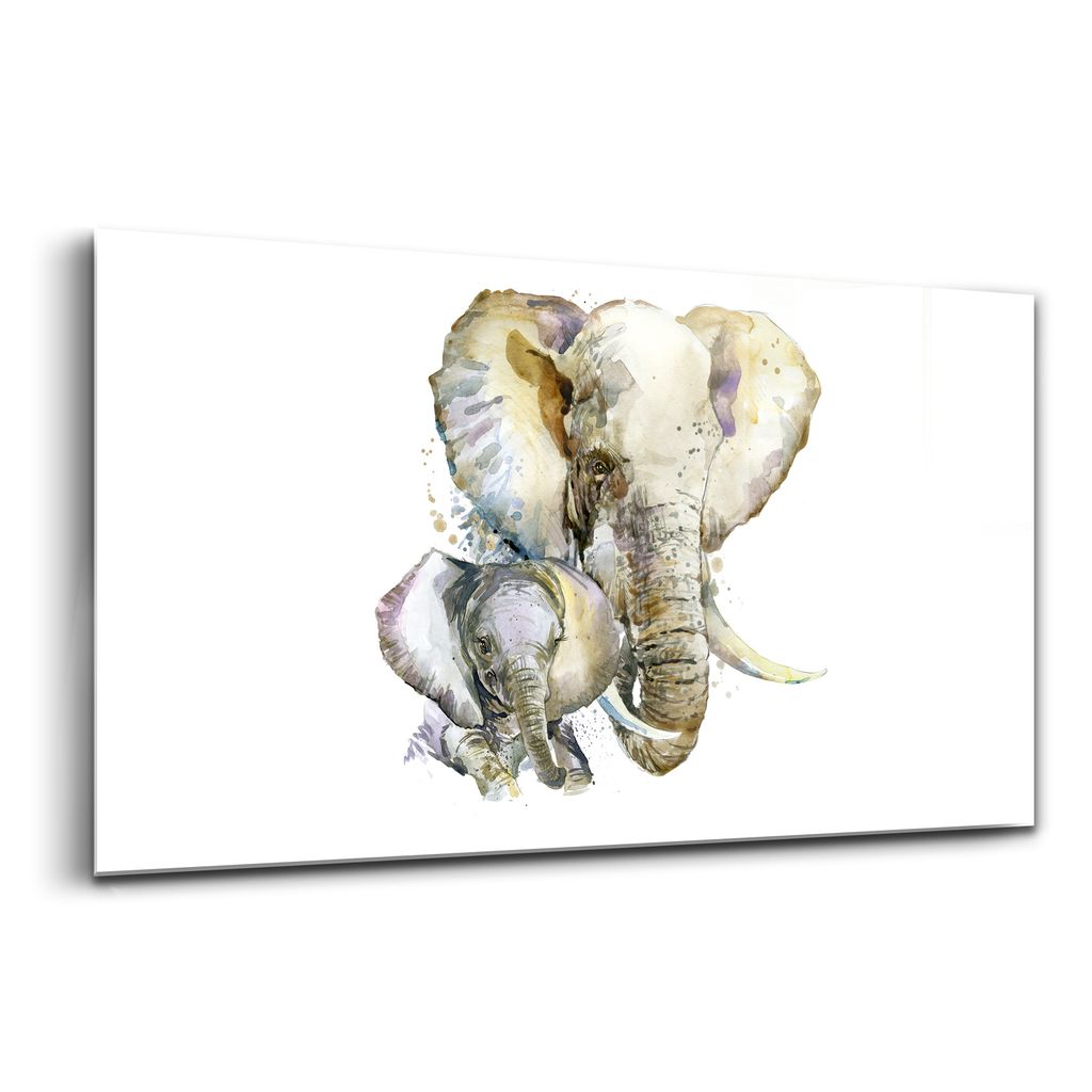 Glasmalerei - dekorative Malerei - moderne Malerei - 100x50 - Elefant Tiere