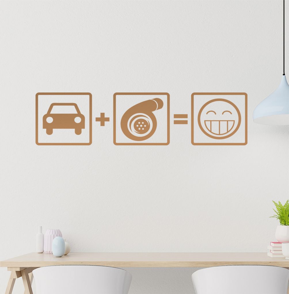 Turbo Boost Wandtattoo in 6 Größen - Wandaufkleber Wall Sticker - Dekoration, Küche, Wohnzimmer, Schlafzimmer, Badezimmer