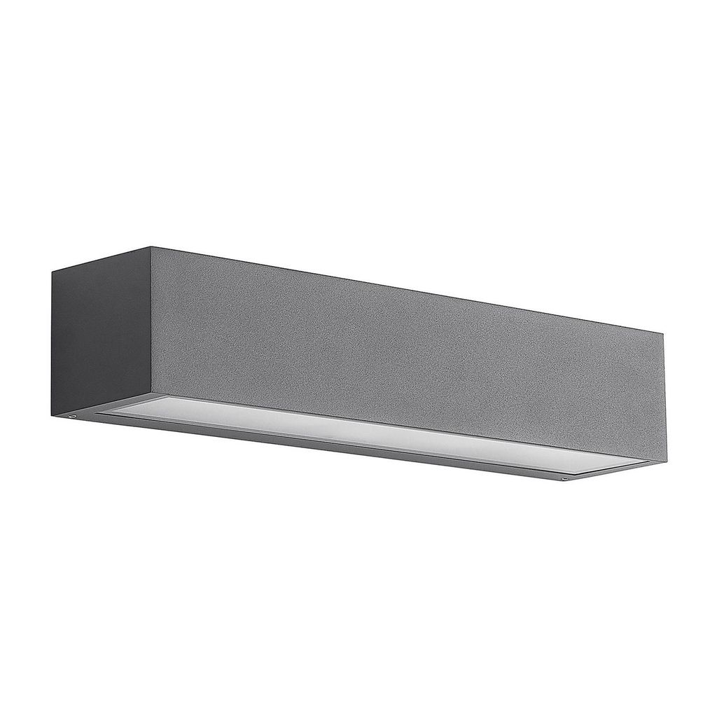 Arcchio Außenwandlampe LengoE27, 38 cm, anthrazit, E27, Produktbild 