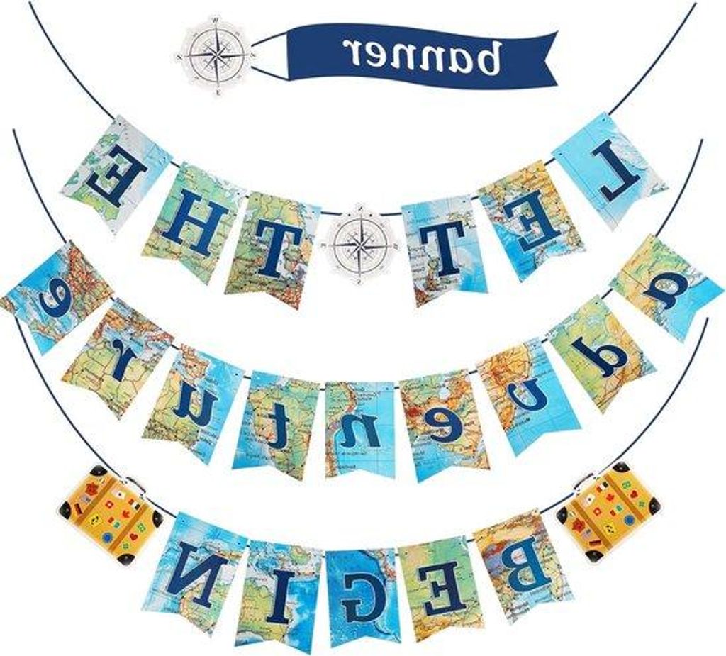 Reise Dekoration 3-teilig Wimpel Banner