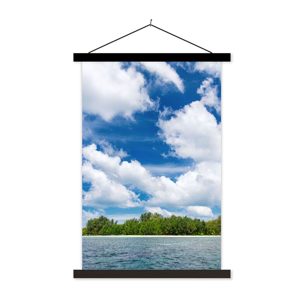 MuchoWow Textilposter Insel - Sommer - Tropisch 120x180 cm mit schwarzem Rahmen - Fotos