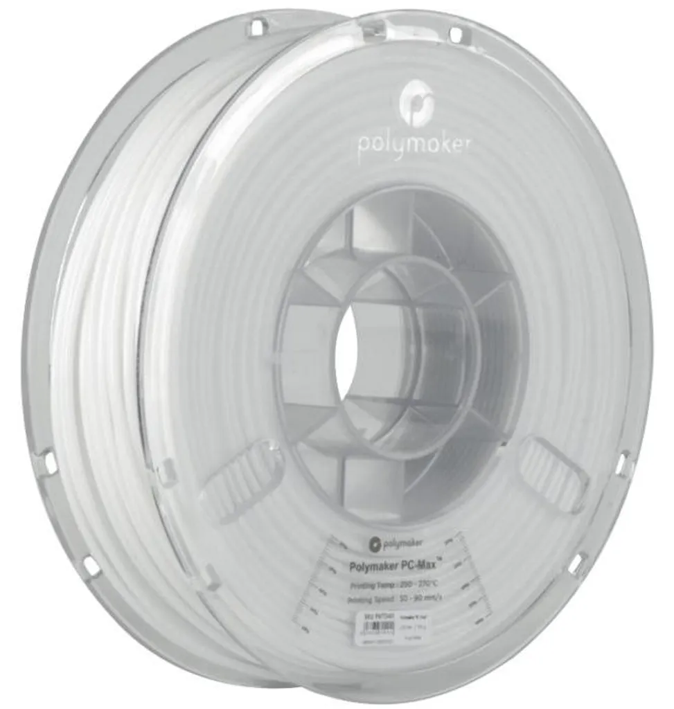 Filament PC Blanc Anti-Casse et Chaleur 1.75 mm 3kg Polymaker PC02006