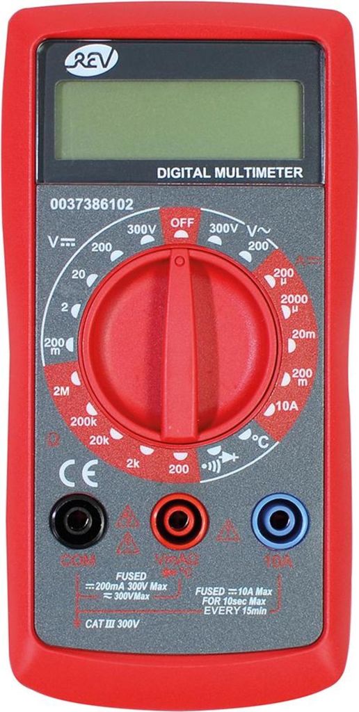 REV Vielfachmessgerät Temp.sw/rt Hand-Multimeter digital CAT III (0037386102)